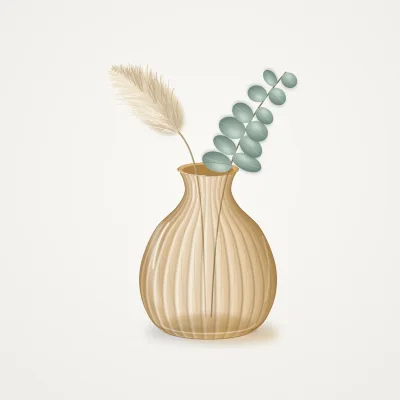 Havenly Ribbed Glass Vase