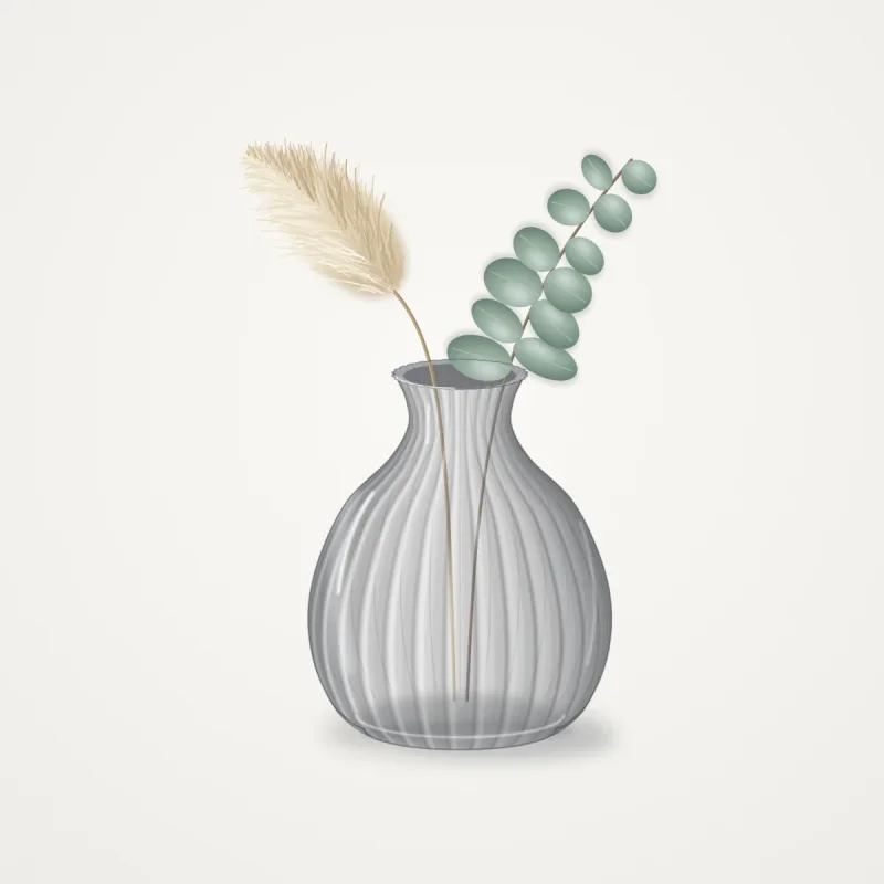 Havenly Ribbed Glass Vase
