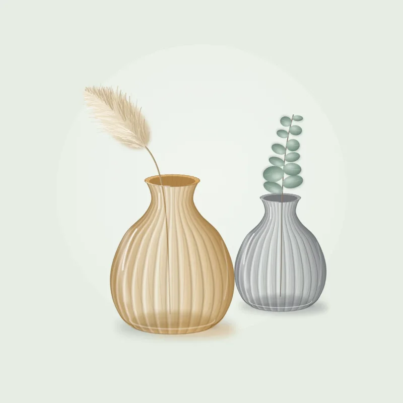 Havenly Ribbed Glass Vase
